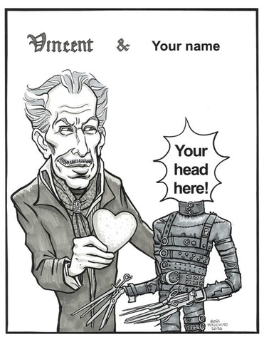 VALENTINES GIFT -- LIMITED EDITION CUSTOM ORIGINAL CARICATURE: VINCENT & YOU