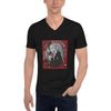 Unisex Valentine Vincent V-Neck Black T-Shirt