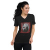 Unisex Valentine Vincent V-Neck Black T-Shirt