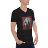 Unisex Valentine Vincent V-Neck Black T-Shirt